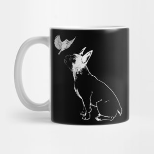 French Bulldog and Bird Mug